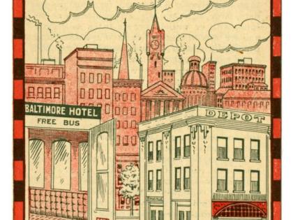 Advertisement, Baltimore Hotel, Los Angeles [cover], California Business Ephemera Collection