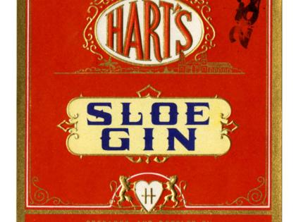 Hart&#039;s sloe gin, The Alfred Hart Distilleries, Los Angeles, California Wine Label and Ephemera Collection, Kemble Spec Col 07