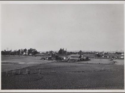 Ranch, looking north from Cedar Street and Redondo Boulevard, Inglewood, Los Angeles, 1932-33 by Anton Wagner, PC 017 