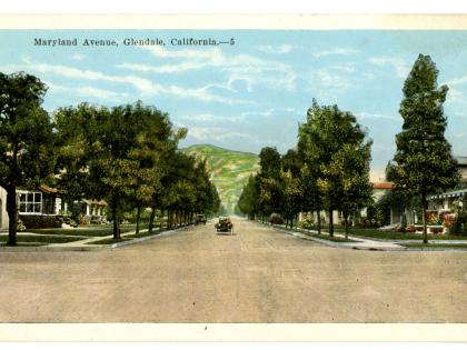Postcard of Maryland Avenue, Glendale, California, California Tourism and Promotional Literature Collection