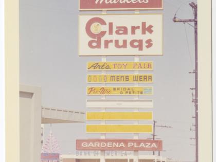 Gardena Plaza, ca. 1962-1972, Photographs of Business Signs in California Collection, PC 005, California Historical Society.