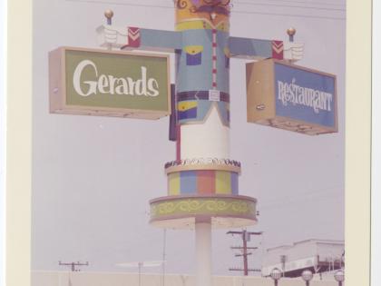 Gerards Restaurant, ca. 1962-1972, Photographs of Business Signs in California Collection, PC 005, California Historical Society.