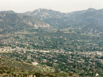 La Cañada Flintridge has grown and developed into a thriving city. View of the city, c.1997.
